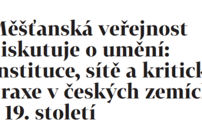 Workshop: Měšťanská veřejnost diskutuje o umění